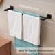 thumbnail image 3 of Toallero Doble Toallero Doble De 24 Pulgadas Para Baño Montado En La Pared Toallero De Baño Resistente Toallero Soporte Para Toallas Barra De Toalla De Baño Moderna De Acero Inoxidable Negro Mate, 3 of 5