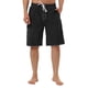 thumbnail image 1 of Pantalones cortos de verano para hombres INSPIRE CHIC para el Día del Padre, con cordón elástico en la cintura, sólidos, para la playa, para nadar, 34 negro, 1 of 6