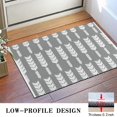 thumbnail image 3 of Grey and White Arrow Feather Pattern Door Rugs,Washable Non Slip Door Mats Indoor,Decorative Door Mats,Entry Mat Indoor for Entrance,Bedroom,Kitchen,Bathroom,16"x24", 3 of 6