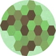 thumbnail image 1 of Ahgly Company Indoor Round Patterned Olive Drab Green Area Rugs, 7' Round, 1 of 6