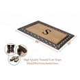 thumbnail image 5 of A1HC First Impression Natural Brown Rubber And Coir Classic Paisley Border Extra-large Double door Monogrammed Doormat - 30" x 48", 5 of 10