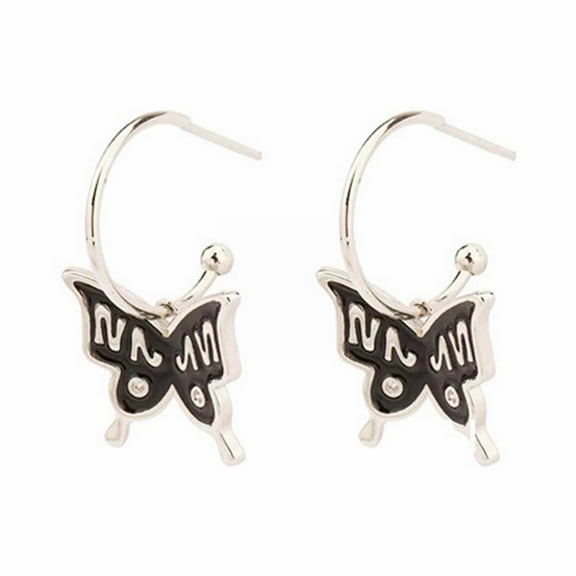 SUSHANG Black Butterfly Earrings Black Butterfly Earrings Silver Stud Earrings Women'S All Earrings Black Butterfly Earrings Silver Stud Earrings Women'S All Earrings