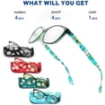 thumbnail image 6 of EFE Reading Glasses,Blue Light Blocking 4 Pairs Fashion Readers Spring Hinge with Pattern Print Eyeglasses for Women and Men, 6 of 8