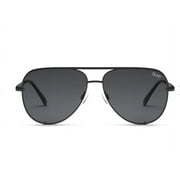 Quay Australia High Key Black Smoke Aviator Sunglasses Oversized