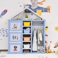 thumbnail image 2 of Infans Kids Wardrobe Costume Storage Closet Pretend Dresser Hanging Armoire, 2 of 7
