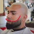 thumbnail image 4 of Herramienta forma a la barba Suministros de peluquero para Rojo shamjiam Plantilla moldeadora de barba, 4 of 5