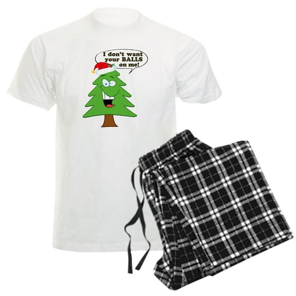 CafePress - Funny Merry Christmas Tree Men's Light Pajamas - Men's Light Loose Fit Cotton Pajama Set