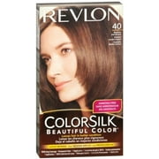 2 Pack - Revlon ColorSilk Hair Color, [40] Medium Ash Brown 1 ea