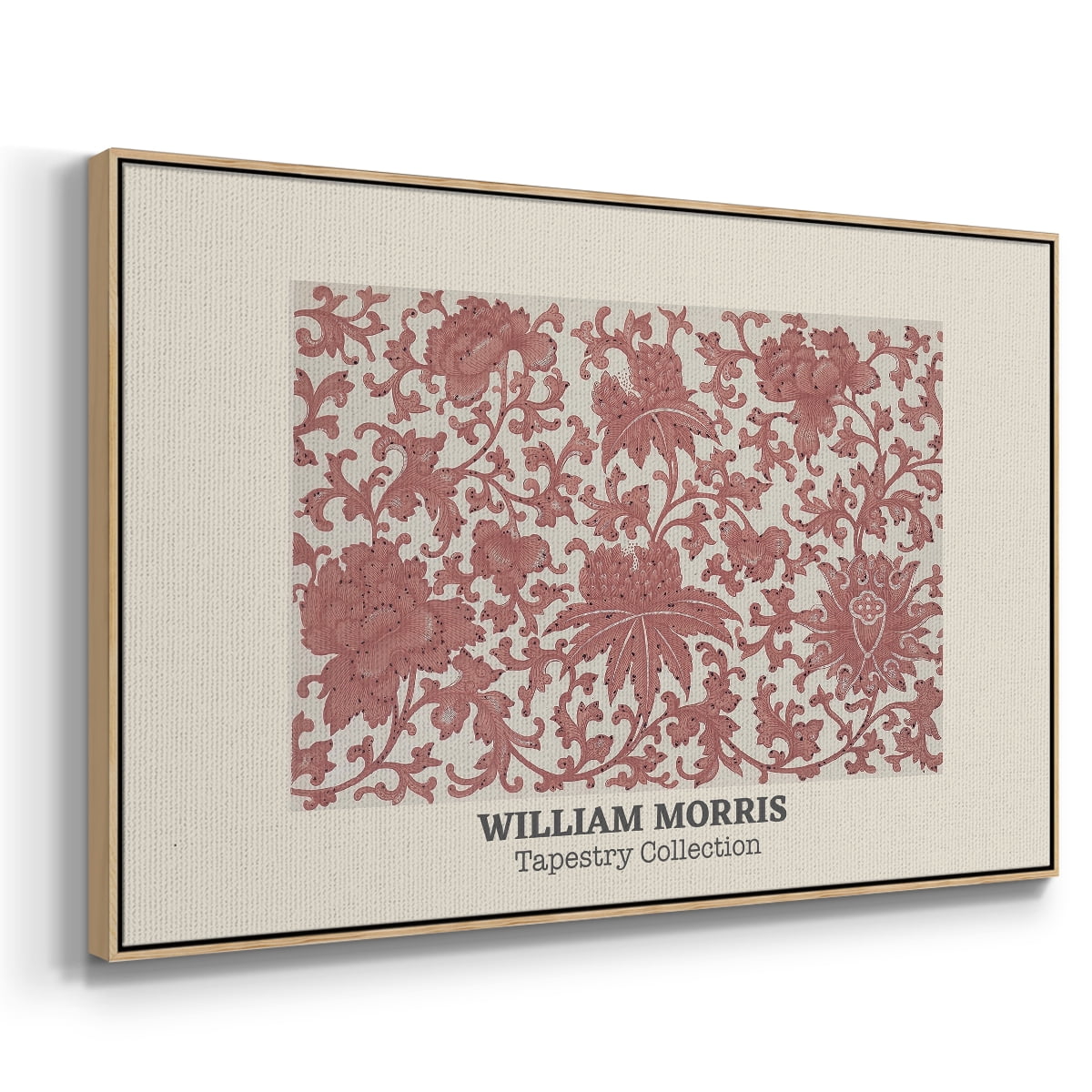 Vintage Abstract Print-XLIII Framed in Natural Wood Wood Gallery Wrapped Canvas 17 in. x 25 in.