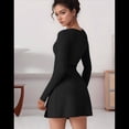 thumbnail image 3 of Vestido con Escote Cuadrado, Color Negro, Talla L, 3 of 7