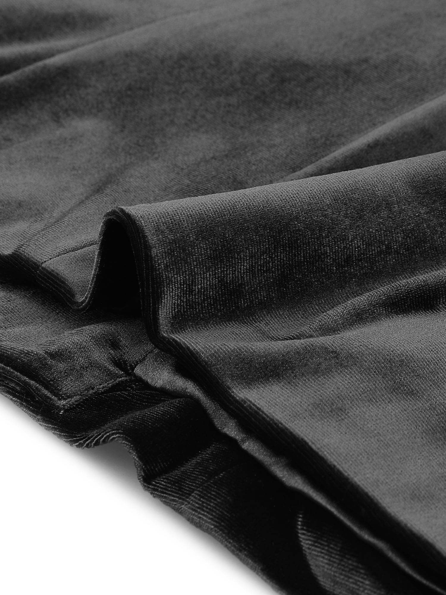 DARING DIVA Women's Notched Lapel Button Front Office Velvet Blazer XL Black