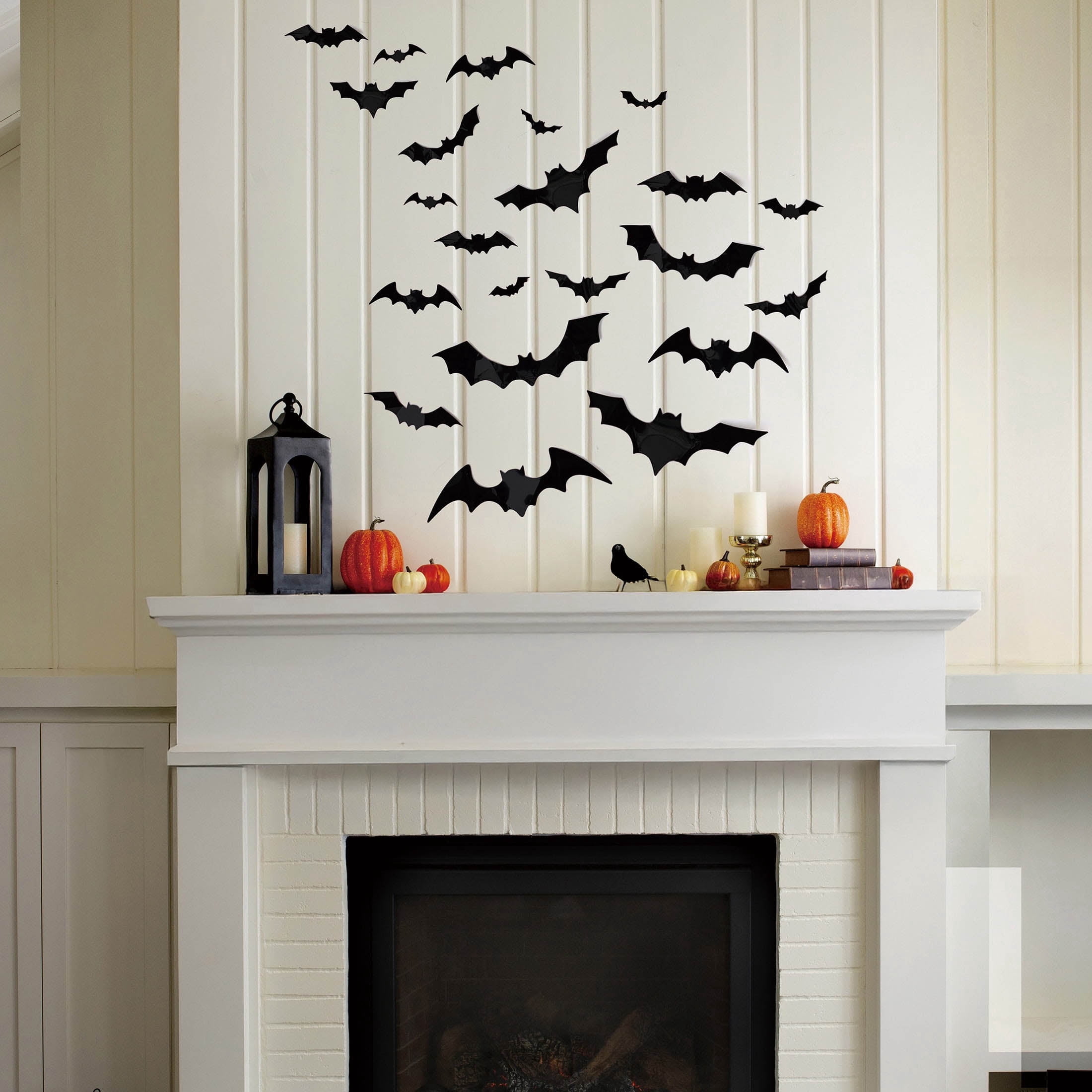 Bats Wall Decorations, Black, 68 Pieces, Halloween by Way To Celebrate