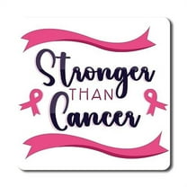 Magnet Me Up Stronger Than Cancer Breast Cancer Awareness Magnet Decal, 5x5 inch, Heavy Duty Automotive Magnet For Car Truck SUV Or Any Other Magnetic Surface