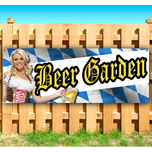 Beer Garden 13 oz Vinyl Banner With Metal Grommets