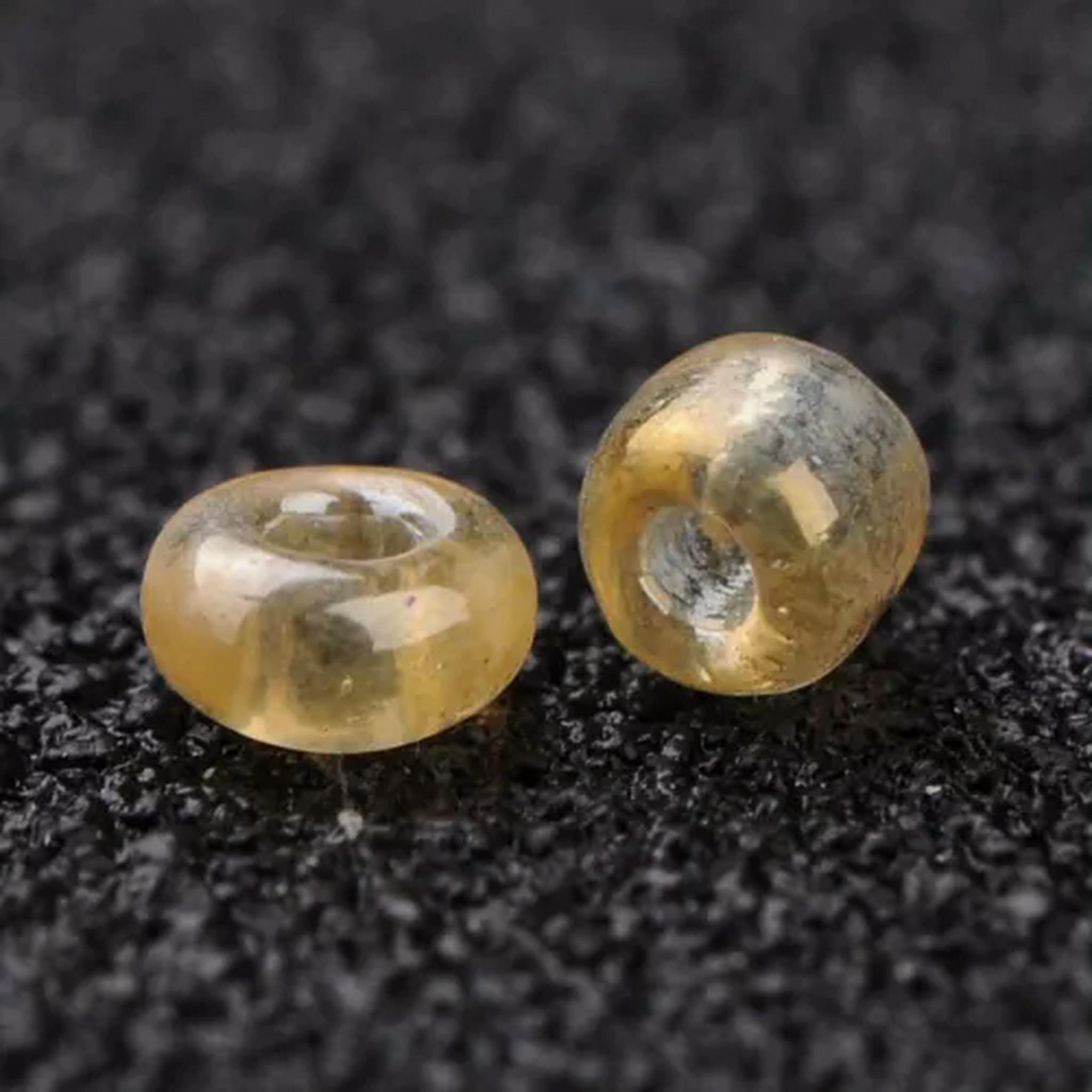 EOEMY 30000Pc/Pound Transparent Colours Lustered Glass Tiny Beads Round Loose Bead 2mm-Palegoldenrod