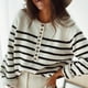 thumbnail image 1 of Suéter con botones para mujer, jersey de rayas para mujer, jersey de rayas para mujer, jersey de rayas para mujer, jersey de rayas para mujer, muy recomendable, 1 of 6