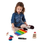 Melissa & Doug Band-in-a-Box Hum Jangle Shake Child 7-Piece Musical Instrument Set