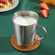 thumbnail image 4 of Taza de café portátil de acero inoxidable, taza de café aislada y vaso con asa, de doble pared, para uso doméstico y exterior., 4 of 9
