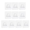 thumbnail image 2 of Leaveforme 10Pcs Fixed Paste Hook Non-Perforated Good Load-Bearing Plastic Clear Shelf Support Bracket for Closet, 2 of 8