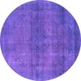 thumbnail image 1 of Ahgly Company Indoor Round Oriental Purple Industrial Area Rugs, 7' Round, 1 of 4