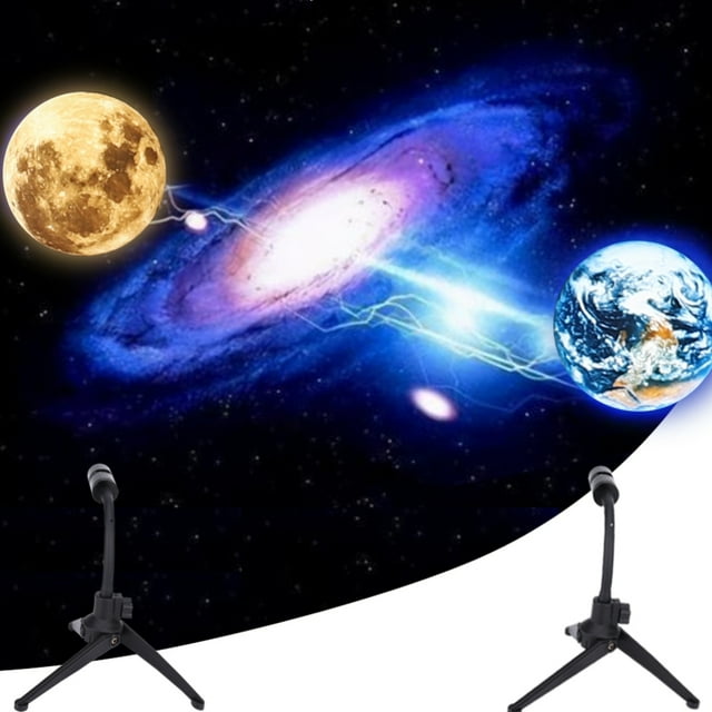 3d Moon Earth Projector Lamp Led Night Light Moon Earth Projection LED Lamp 3D Moon Earth Projector Lamp 360° Rotating LED Night Light For Selfie Background Home Decor