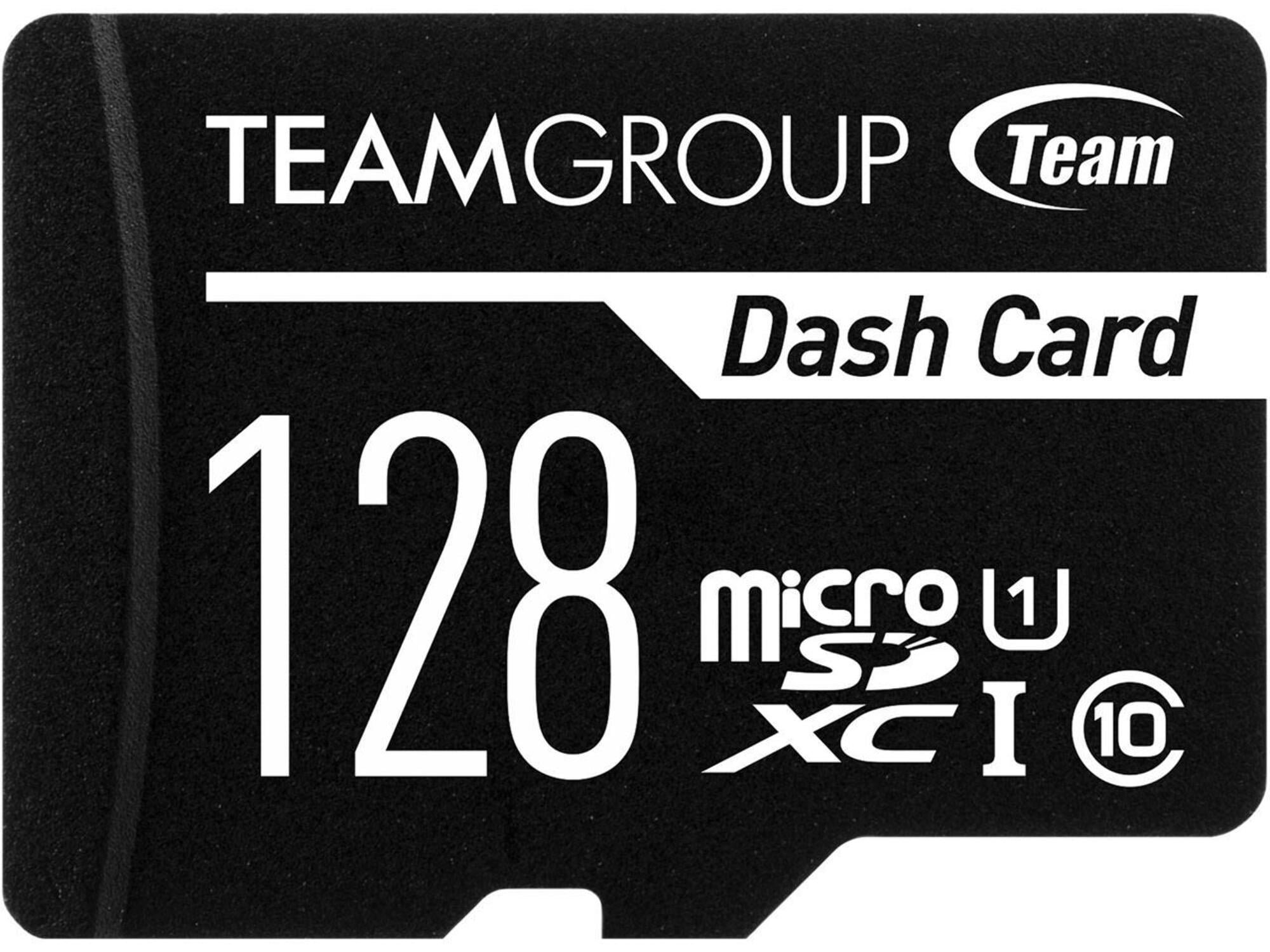 TEAMGROUP Team Dash UHS-I U1 Class10 128GB micro SDXC Flash Memory Card with Adapter