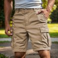 thumbnail image 5 of Men's Cargo Pants Outdoor Casual Shorts Lightweight Breathable Utility Workwear For Hiking Travel Daily Wear, 5 of 5