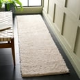 thumbnail image 2 of SAFAVIEH Lindsay Deborah Solid Polyester Shag Runner Rug, Beige, 2'2" x 8', 2 of 7