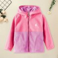 thumbnail image 4 of Otqutp Toddler Coat Toddler Girls Boys Autumn Winter Color Long Sleeve Thick Plush Zipper with Hat Standing Collar Coat for 0 To 5 Years(Pink,3-4 Years), 4 of 4