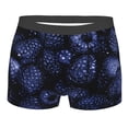 thumbnail image 3 of Haiem Blue-Purple Raspberries Men's Boxer Briefs, Every Day Comfort Stretch Cotton Moisture-Wicking Underwear-X-Large, 3 of 8