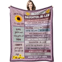 Daughter in Law Gifts Blanket, Daughter in Law Birthday Gifts, Gifts for Daughter in Law, Birthday Wedding Gifts for Future Daughter in Law, Best Daughter in Law Gift Ideas Throws Blanket 60"x50"