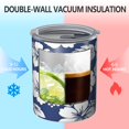 thumbnail image 2 of 12oz Coffee Tumblers Pioneer Flower Floral Print Pattern Stainless Steel Vacuum Insulated Travel Tumbler Coffee Cups Mug with Lid and Straw with Cleaning Brush for Cold & Hot Drinks, 2 of 5