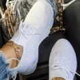 thumbnail image 1 of Zapatillas vulcanizadas De malla transpirable para Mujer, Zapatos informales con cordones y plataforma, talla grande, 1 of 4