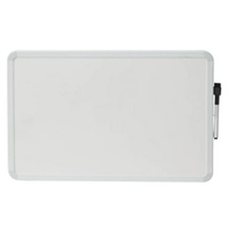 School Smart Dry Erase Board with Black Marker, 11 x 17 Inches, White