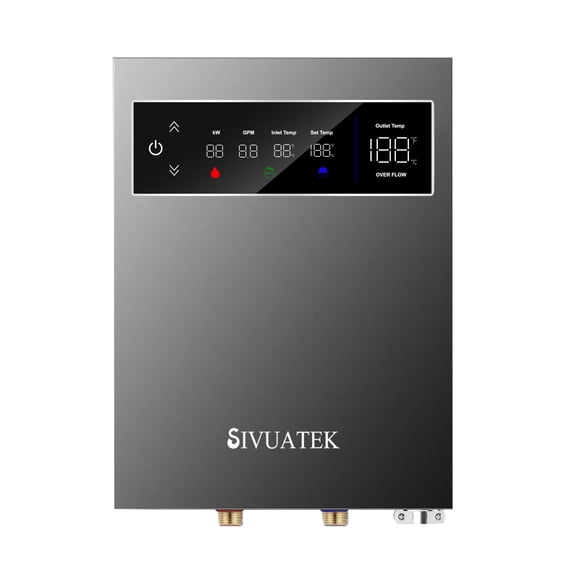 Calentador de Agua Sin Tanque SIVUATEK 18kW Eléctrico 240V para 4 Baños