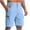 1-Light Blue, variant on Eryao Mens Summer Cargo Shorts Casual Elastic Waist Shorts with Zipper Pockets Loose Lightweight Hiking Shorts,Black,S