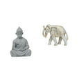 thumbnail image 1 of Escultura de madera de mono, y Buda, tallada a mano, figura coleccionable para hotel, patio, escritorio, estantería, decoración de recuerdo d, 1 of 8