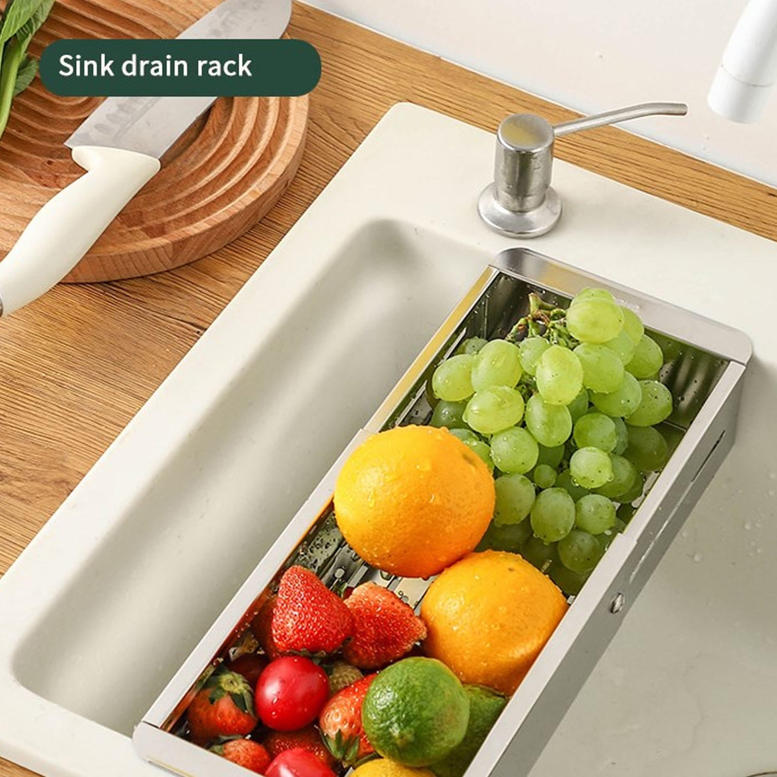 BOKYAN 304 Stainless Steel Retractable Sink Dish Drying Rack – Space‑Saving, Expandable, Multi‑Functional Kitchen Drainer