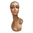 thumbnail image 3 of Female Head Mannequin Hat Display Rack Long Neck Smooth 19inch with Makeup Stable Base Manikin Display Stand for s Making Glasses Style C, 3 of 8