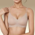 thumbnail image 2 of Brasier Mujer Bralette sin Costuras para Mayor Comodidad, sin Aros, Push up, Relleno, Camiseta, sin Relleno, Copa Suave, Forro Ligero, para Uso Diario Grande, 2 of 4