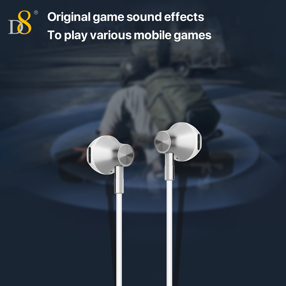 D8 iPhone15 USB Type C Headphones in Ear Earphones Earbuds with Mic and Volume Control ,Compatible for iPhone16/16Pro/16Pro Max/Samsung Galaxy S23 S22 S21 Ultra S20 FE Note 20 10 A53, Google Pixel 7