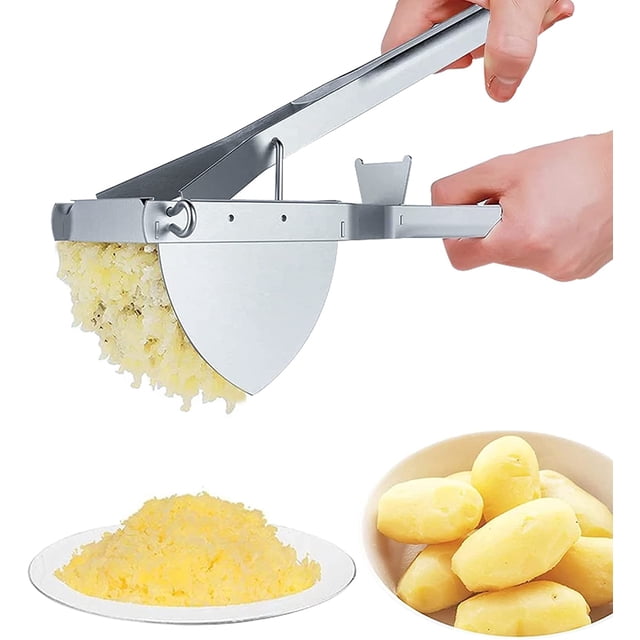 2pcsPotato Ricers, Stainless Steel Potato Ricer, Commercial Potato Masher Heavy Duty Large, Detachable and Dishwasher Safe, Good for Potato, Tomato, Carrot
