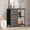 Black, variant on 3 Drawer File Cabinet, Printer Stand with 2 Open Storage Shelves, Fabric Filing Cabinet Under Desk Office Organizer for Home Office, Modern Storage Solution, Black