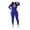 blue, variant on Women’s Ribbed Zip-Up Jumpsuit, Stretch One-Piece Athletic Bodysuit with Long Sleeves, Slim-Fit Rib Texture Sports Romper for Daily Wear, Training, Lounge & Street Style