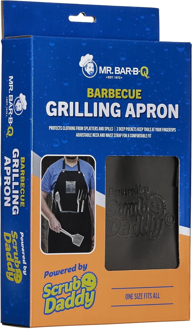 Mr. Bar-B-Q Barbecue Grilling Apron Powered by Scrub Daddy