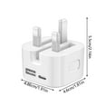 thumbnail image 3 of Port USB Travel Power Adapter Mobile Phone Charger UK International Block Cube Plug For IPhone And IPad, 3 of 6