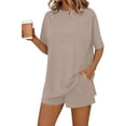 thumbnail image 5 of RongHuan Women's Two Piece Loungewear Set Oversized T-shirt Casual Short Sets Summer Travel Matching Set 2026 Fashion, 5 of 8