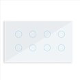thumbnail image 5 of 2X Interruptor de Pared con Luz TáCtil Inteligente WIFI, Panel de Cristal de 8 Entradas, Tuya Smart Life para Alexa y Home, Color, 5 of 5