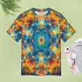 thumbnail image 4 of Kaleidoscope Mandala Colorful Floral Boho T Shirts Basic T-Shirt Short Sleeve Ladies Tee Shirt Summer Graphic Clothing, 4 of 6
