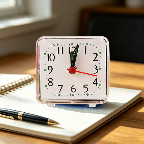 Minimalists Transparent Alarm Clock For Students Dormitory Clock For Bedroom Students Battery Table Clock Wake Up On Time